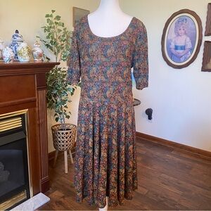 LuLaRoe Nicole Paisley Print Dress – 3XL NWT